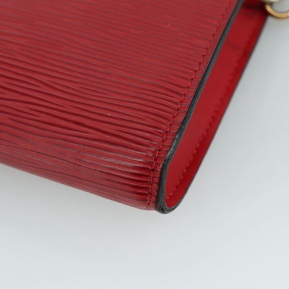 Louis Vuitton Pochette Accessoire Red Leather Clutch Bag (Pre-Owned) - Picture 10 of 16